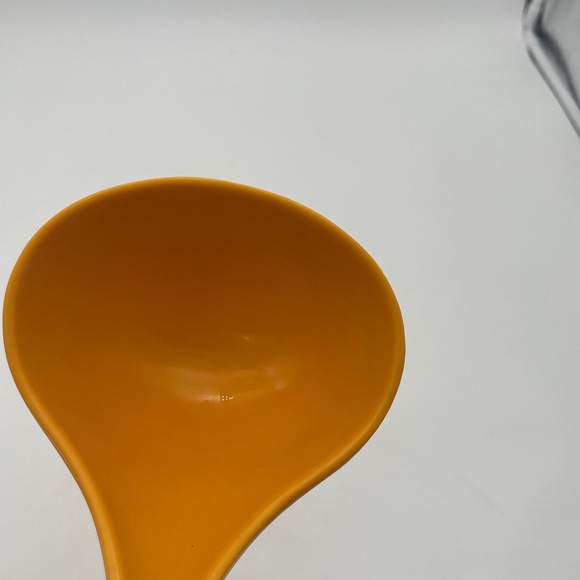 Machi Vintage Melamine Yellow Golden Ladle Spoon Plastic Hanging Hole Taiwan - Picture 3 of 6